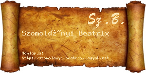Szomolányi Beatrix névjegykártya